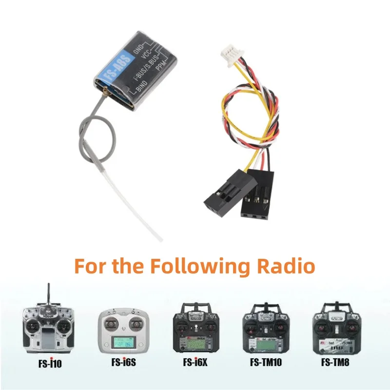 Flysky FS-A8S 2.4G 8CH Micro PPM IBUS SBUS Receiver Compatible with FS I4 I6 I6X I10 Transmitter for RC Drone Quadcopter FPV