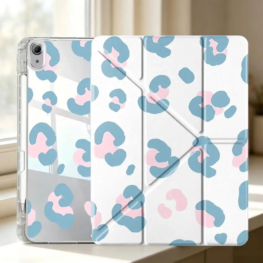 Fashion Leopard Print Tablet Case For Samsung Galaxy Tab S8 A9 Plus A8 S10 Lite A11 S7 FE S9 Plus With Pen Slot Cover