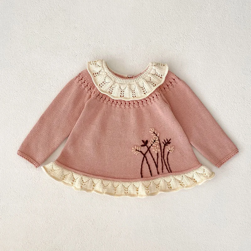 MILANCEL Baby Sweaters Toddler Girls Pullover And Flower Shorts 2 PCS Girls Suit