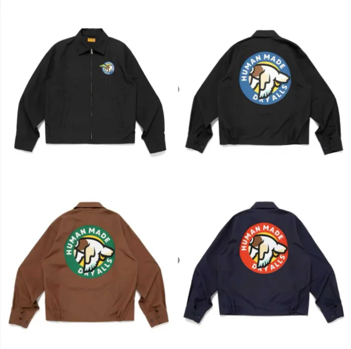 Chaqueta de trabajo unisex con estampado de pato volador y letras de Humanmade, nuevo estilo