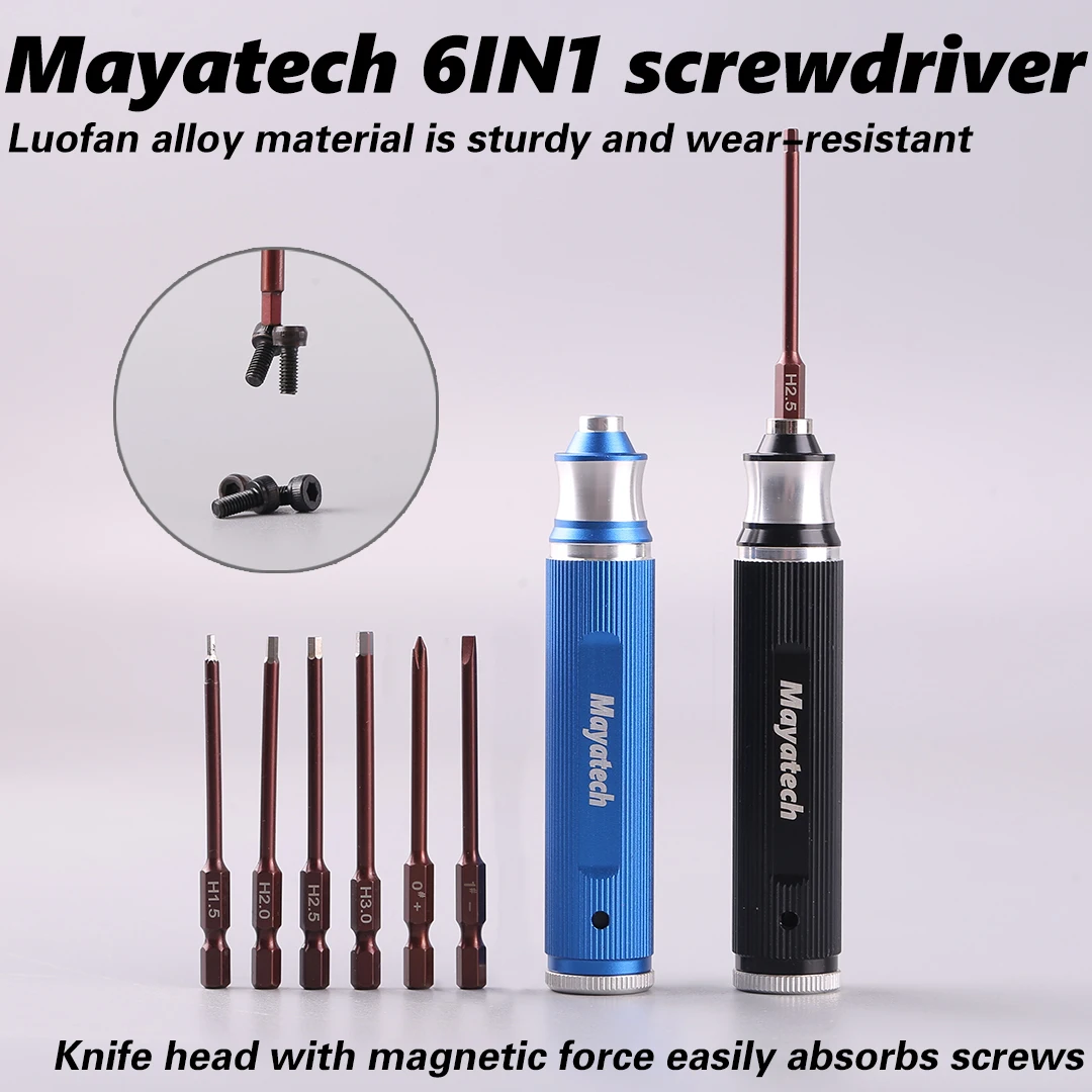 Mayatech magnetic 6-in-1 Hex Screwdriver Tool Kit for RC Helicopter Drone Aircraft Model Repair Tool Helicopter Wrench RC Tool