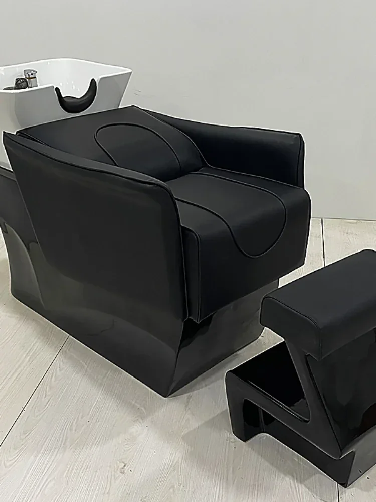 FRP Ceramic Basin Shampoo Chair Hair Saloon Dedicated Lying Half Shampoo Flushing Bed