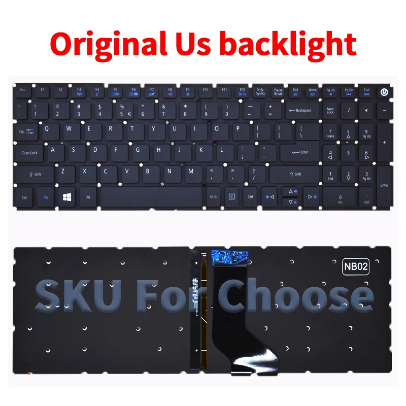 Новая американская клавиатура для acer TMP2510 TX520 N16P8 N17Q3 N17Q2 N15Q12 P259 P2510