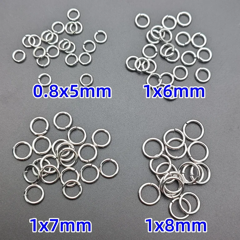 Wholesale 300pcs High Quality Gold Rhodium Silver Color Open Jump Rings Jewelry Link Connectors DIY Necklace Accessories