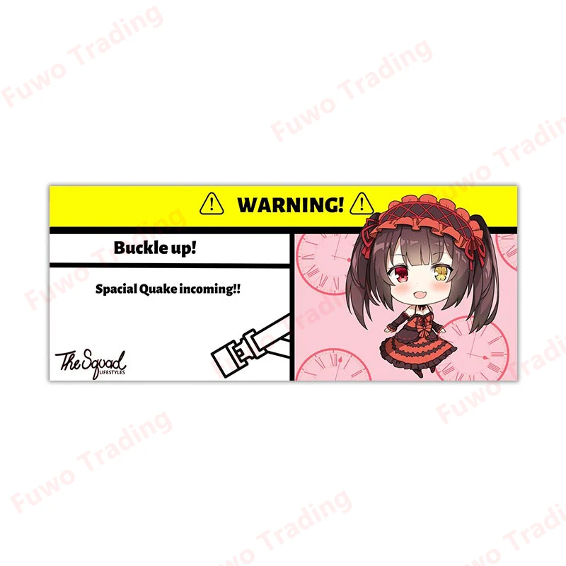 Best-selling Tokisaki Kurumi Happy Chibi Middle Finger Peek Warning Bundle Car Stickers Anime Vinyl Decals Car Styling