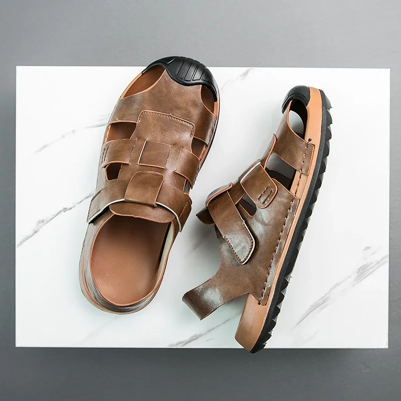 

Men Shoes Sandals Fashion Breathable Casual Flat Shoes Summer Outdoor Walking