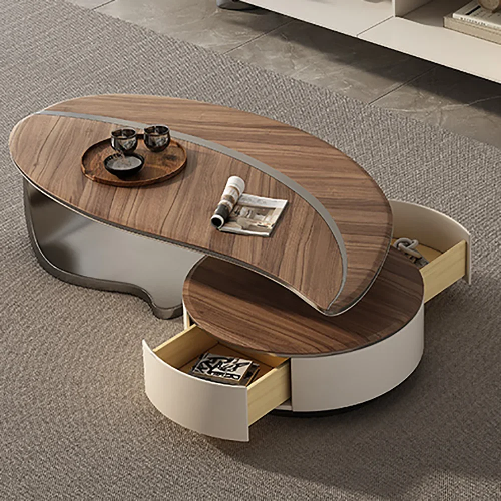 Vintage moderne salontafel Scandinavische premium woonkamer Mooie bijzettafel Esthetische elegante tafels Bassen meubelen