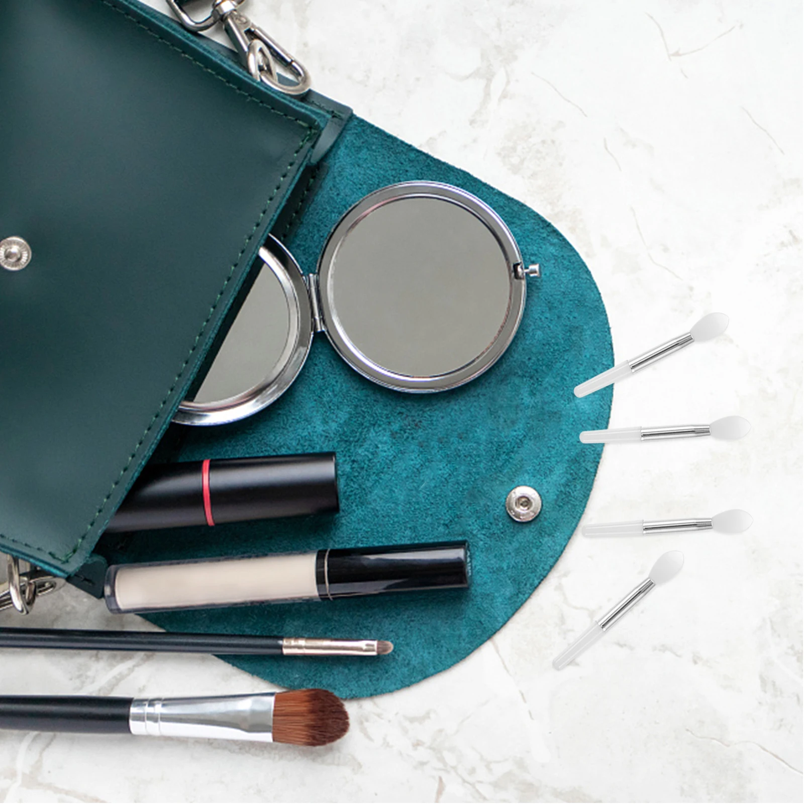 10 Uds pincel de labios brillo varita aplicadora varillas máscara pinceles de maquillaje aplicación de lápiz labial de gelatina