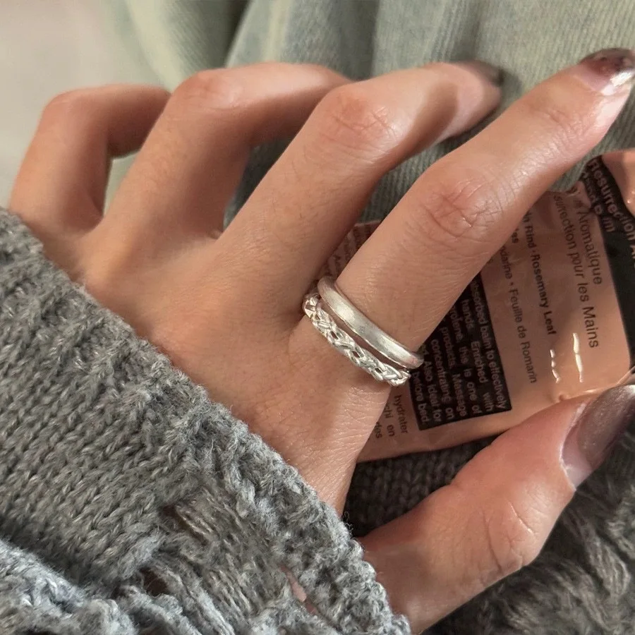 Women's 925 Sterling Silver Irregular Geometry Ring