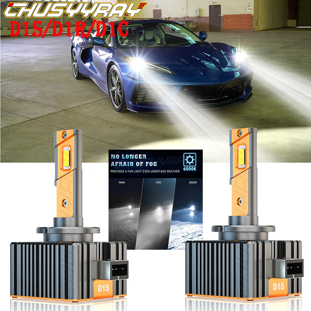 

CHUSYYRAY Car lights Compatible For Corvette C6 2005-2013 D1S/D1R/D1C HID Xenon Headlight Low beam Bulbs Car accsesories luzes