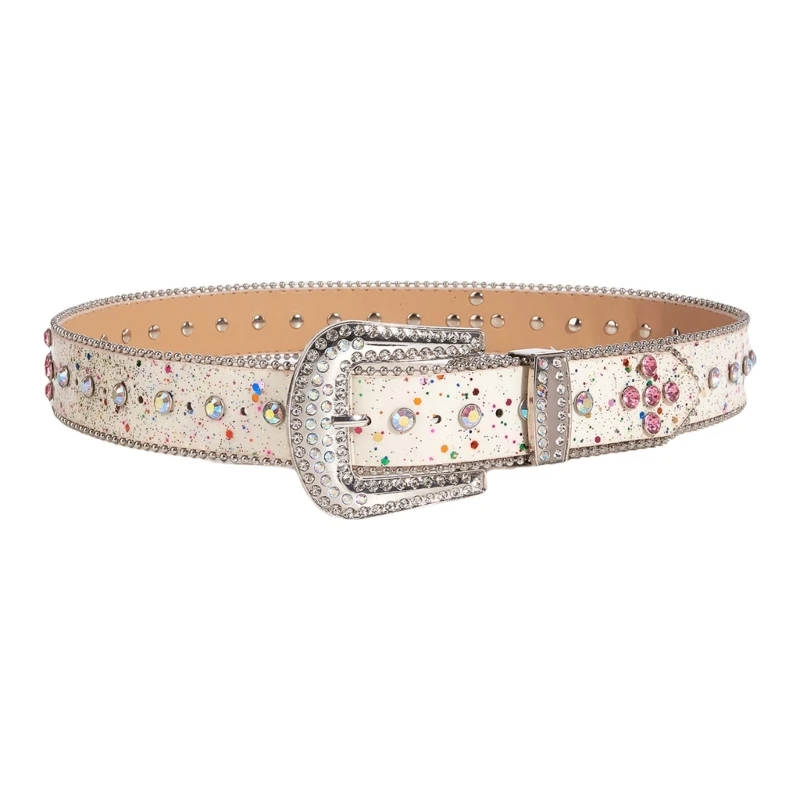 Glittering Sequined Belt for Jeans Shorts Women Girl Unisex Crystal Studded Belt Drop shipping