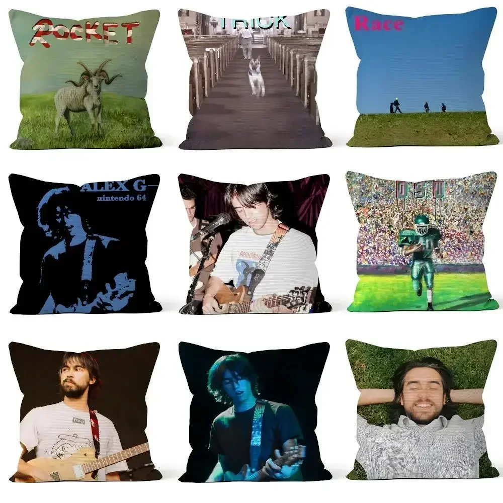 Singer Alex G Sandy Lo-Fi Indie Rock Cushion Cover Throw Pillow Soft Short Plush Cozy Colorfast For Sofa Bedroom Home Decor