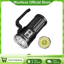 Wurkkos TS32 LED flashlight ultra-bright 13000 lumens dual switches 3 21700 batteries maximum range 584 meters IP68 waterproof