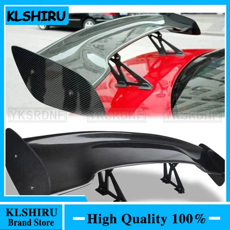 GT Carbonfaser-Heckflügel, universell passend für Rennlimousinen, Autozubehör, Heckverkleidung, 145 cm, ABS-Spoiler