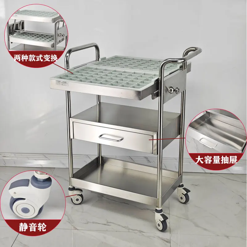 Multifunktionaler Erste-Hilfe-Instrumentenwagen mit verdickter Trolley-Instrumentenlieferung