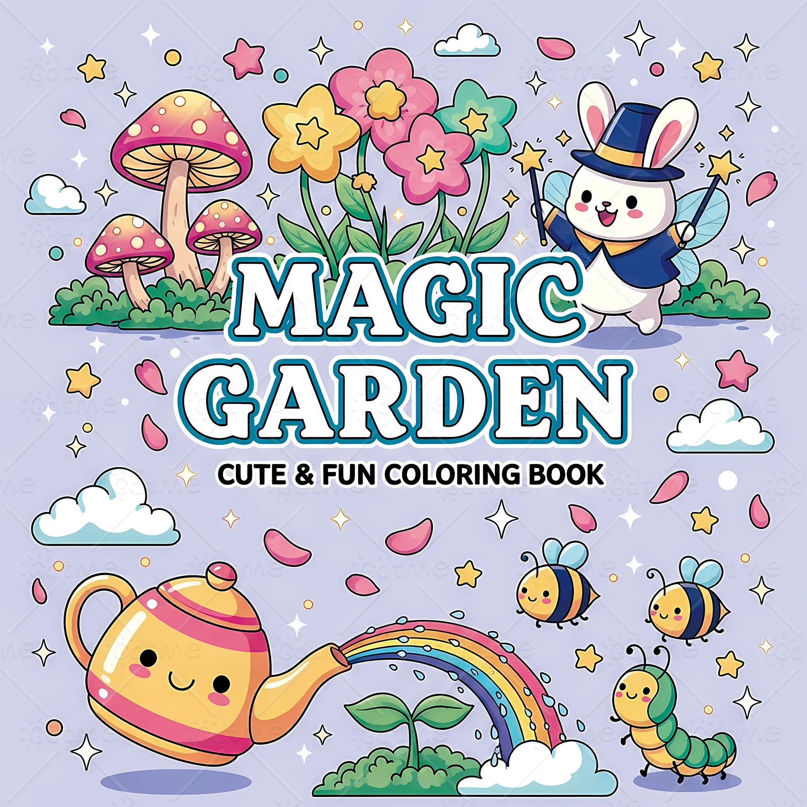 MAGIC GARDEN Coloring Book for Adults Enchanted Floral & Magical Creature Scenes Stress Relief Relax DIY Drawing Activity Book
