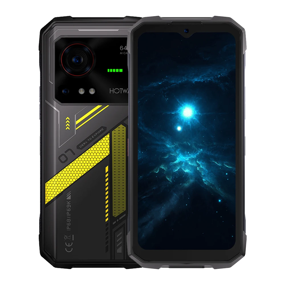 HOTWAV Hyper 7 Rugged Phone 5G 10800mAh 33W Smartphone 6.6'' FHD+ 2K Display 8GB 256GB Cellphone 280LM Android 14 Mobile Phone