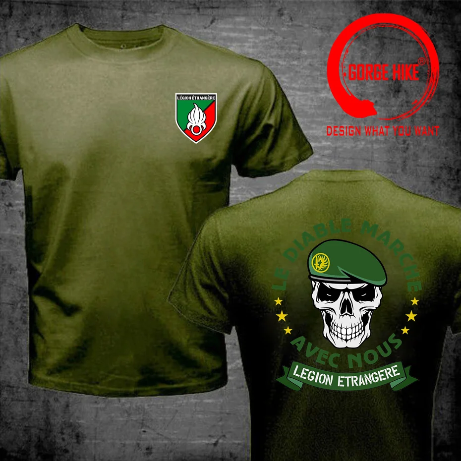 French Foreign Legion Special Forces World War Army T Shirt Men\'s Swag Legion Etrangere Rep Foreign Legion Logo Soldier T-Shirt