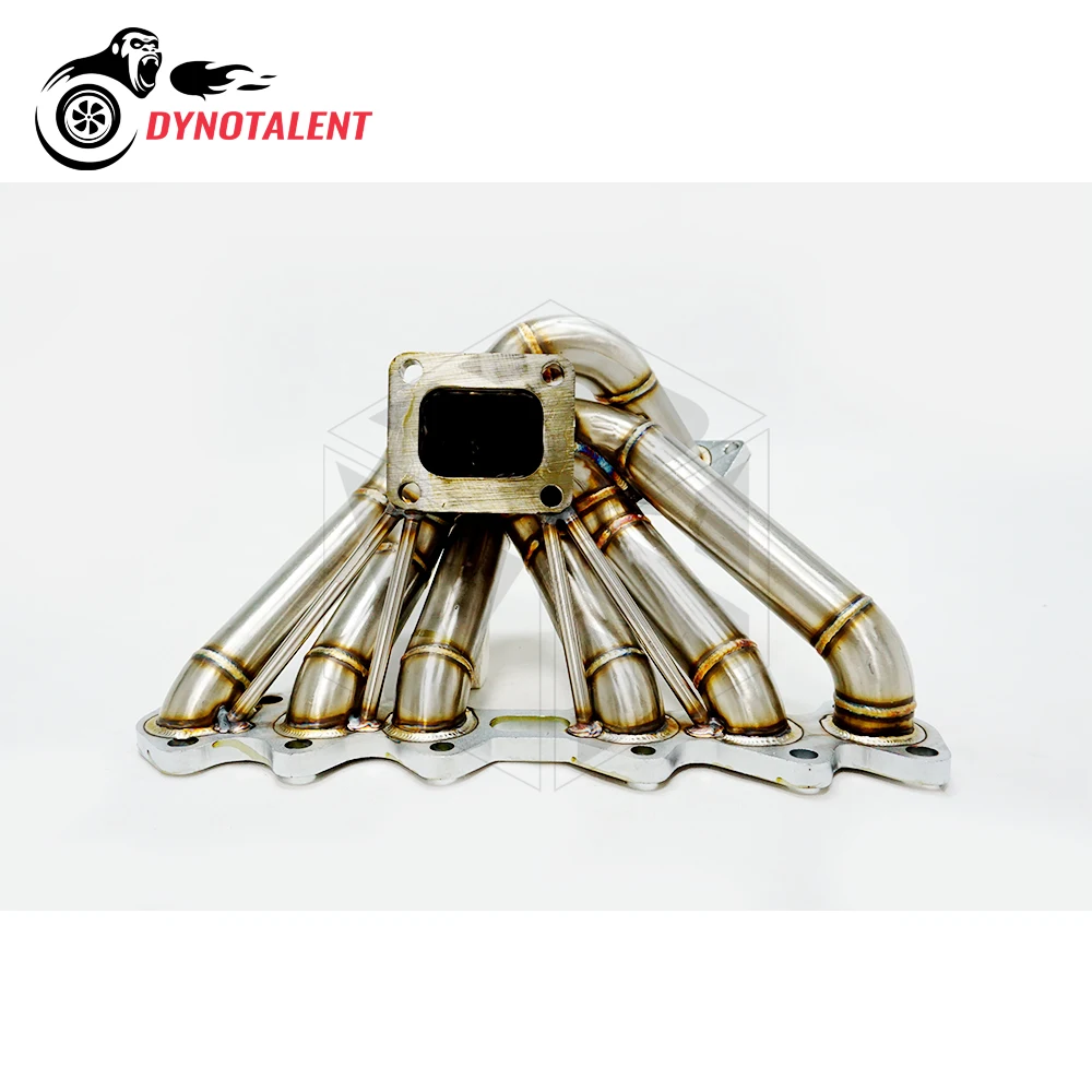 DYN RACING Brushed High Quality T4 T38 Wastegate Turbo Manifold 42mm OD For Toyota Supra/Lexus 2JZ-GTE 3mm Steam Pipe 1993-1998
