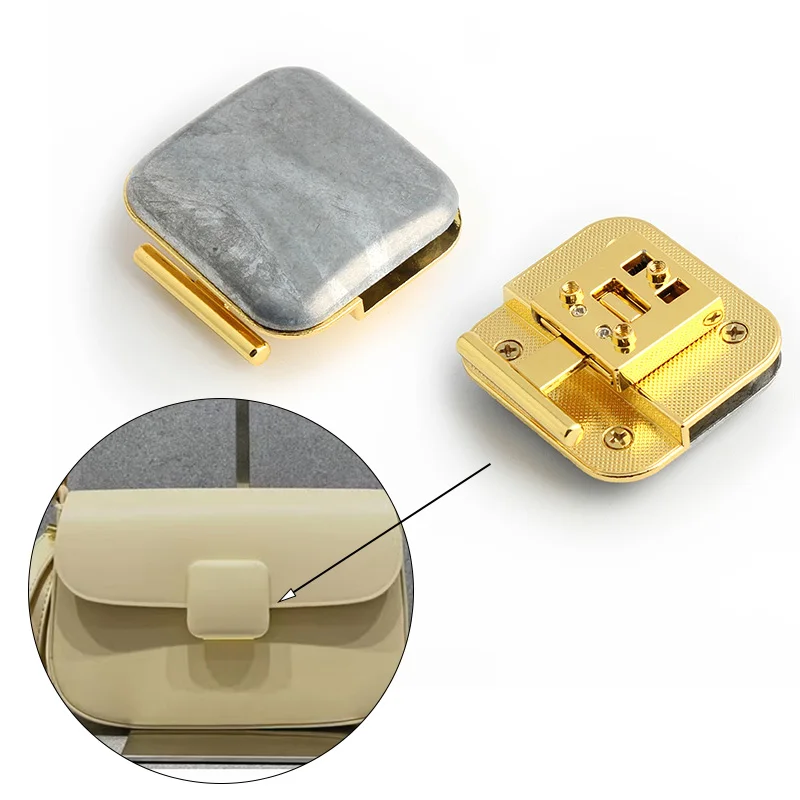 1-5-20sets 72x52mm Rectangle Metal Locks Unique Design Square Magnetic Lock For Woman Bags Wallet Closure Hardware Accessories