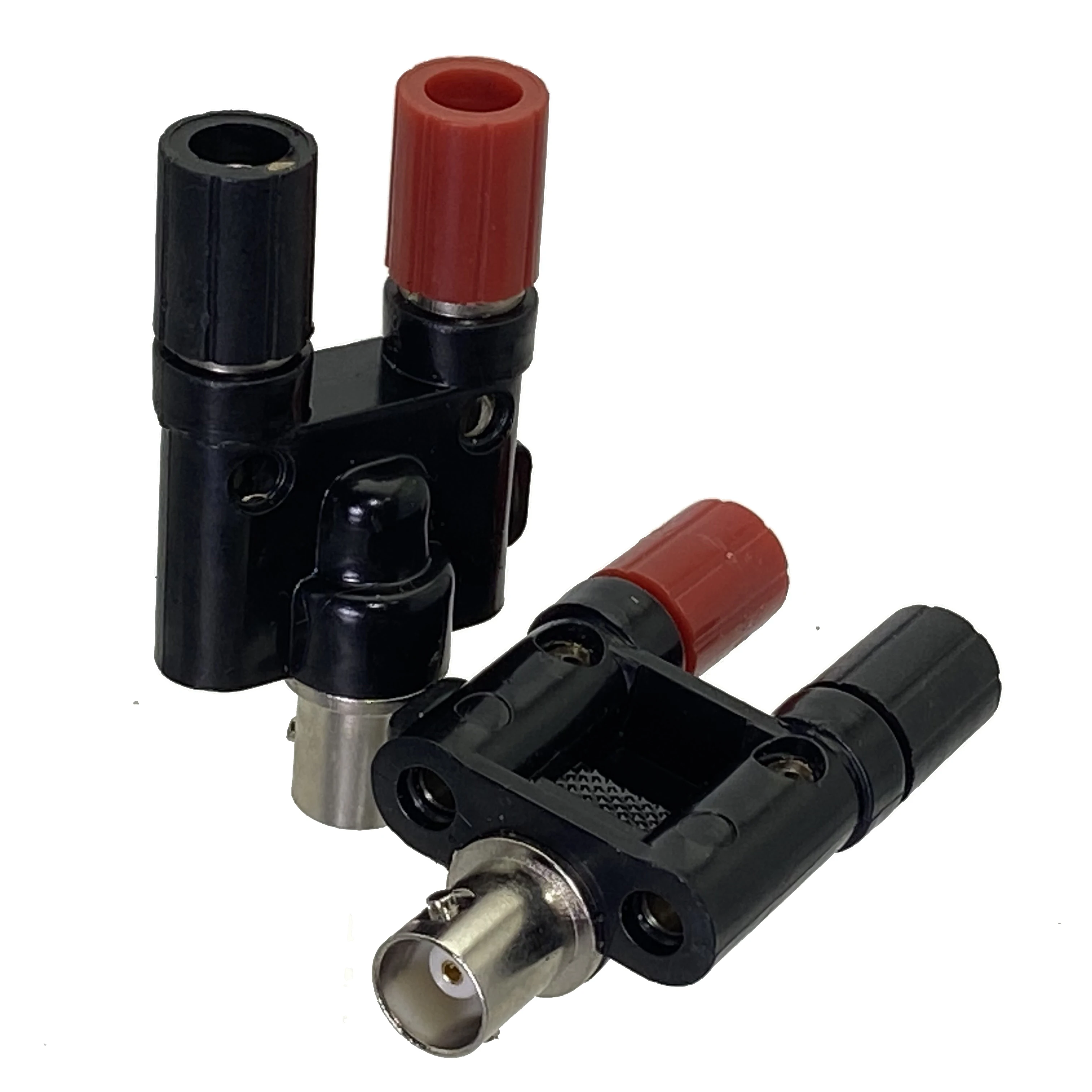 BNC Buchse auf Dual Banana Buchse Binding Post RF Coax Splitter Adapter Stecker für HF Radio Antennen