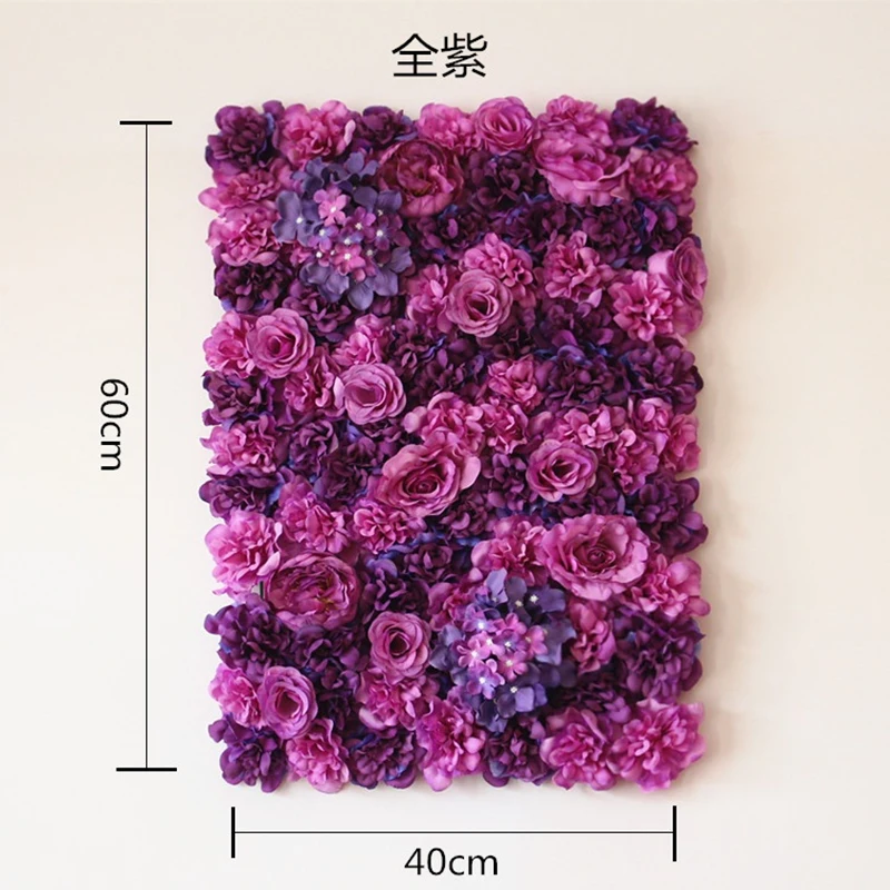 Artificial Flower Wall Panel 3D Rose Flower Background Artificial Rose Wall Party Wedding Backdrop Bridal Shower Home Decor