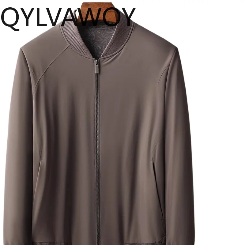 

QYLVAWOY 2022, весенне-осенняя новая мужская однотонная легкая куртка, повседневный стильный топ, модная верхняя одежда LJ2711