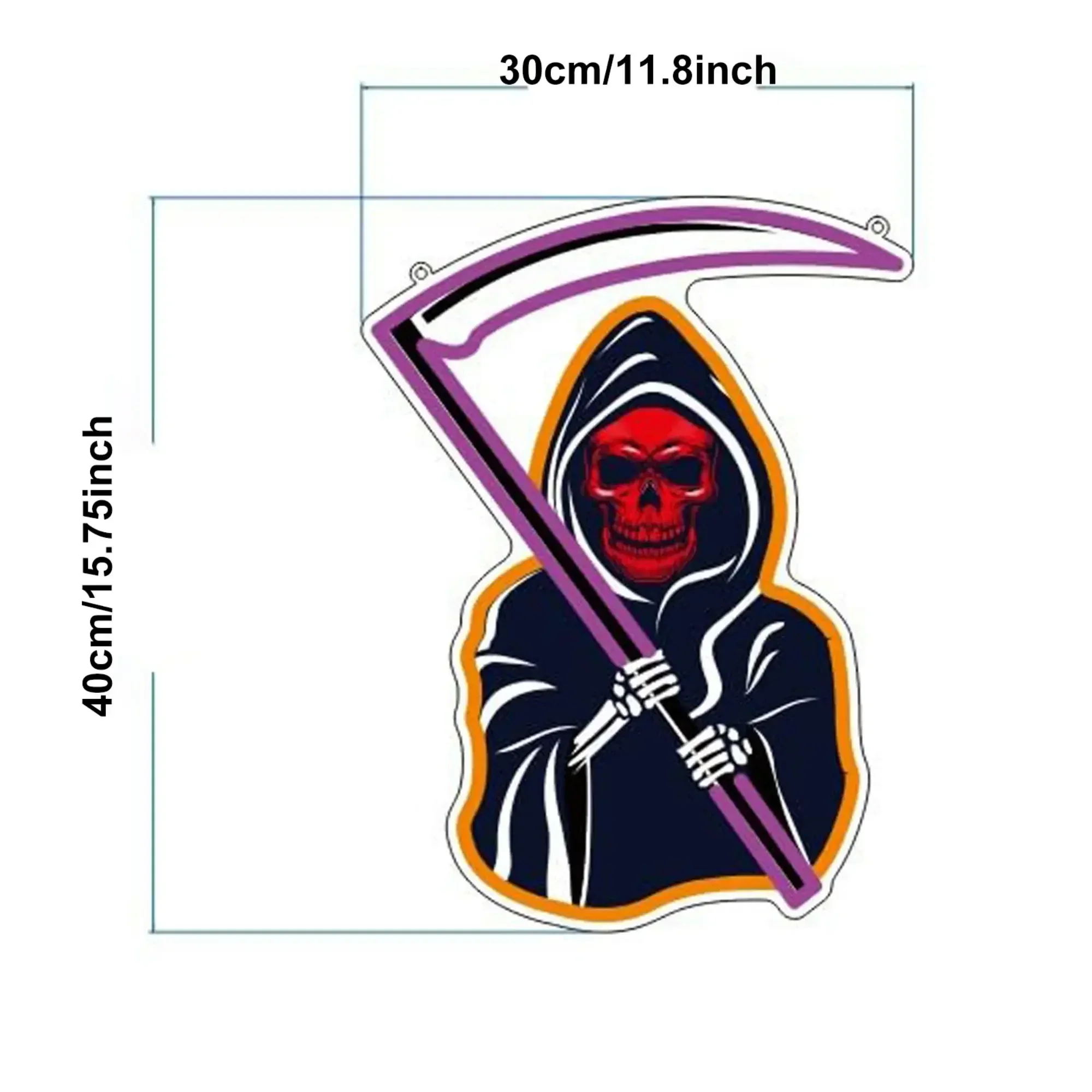 Skull Neon Sign UV printing USB LED Neon Light Home Wall Decor Halloween Game Room Neon Skull Sign Halloween Christmas Gift