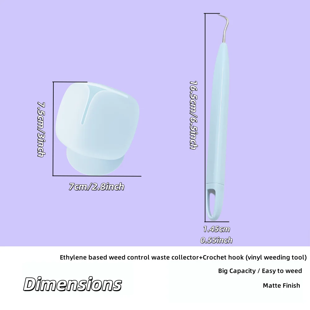 1 قطعة/2 قطعة جامع خردة إزالة الأعشاب الضارة من الفينيل الحرفي ، أدوات إزالة الأعشاب الضارة من السيليكون/أداة إزالة الأعشاب الضارة من الفينيل ، تخزين لملحقات الكريكت ، صورة ظلية.