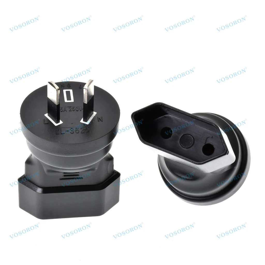 IEC Type I Australia New Zealand China Plug Adapter, Ultra Compact Light Weight - AU 2Pin to EU Type C 4.0 Travel Adaptor Plug
