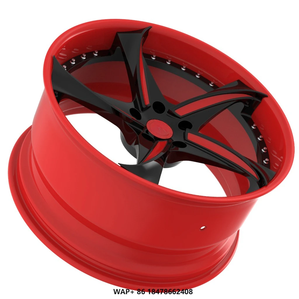 

High Performance Black Forged Car Wheels Hub 5 Split Spoke 18 19 20 21 22 Inch Aluminum Car Wheel 5 Holes Forged Wheels