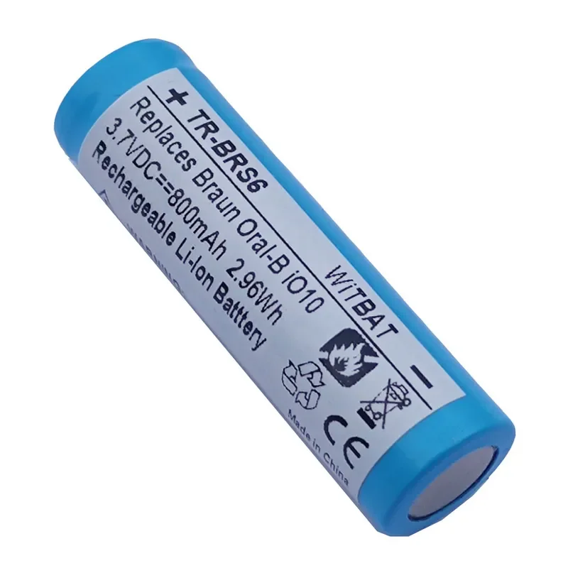 3.7V 800mAh TR-BRS6 for Braun Oral-B IO10 IO6 IO7 IO8 IO9 Electric Toothbrush Replacement Batteries