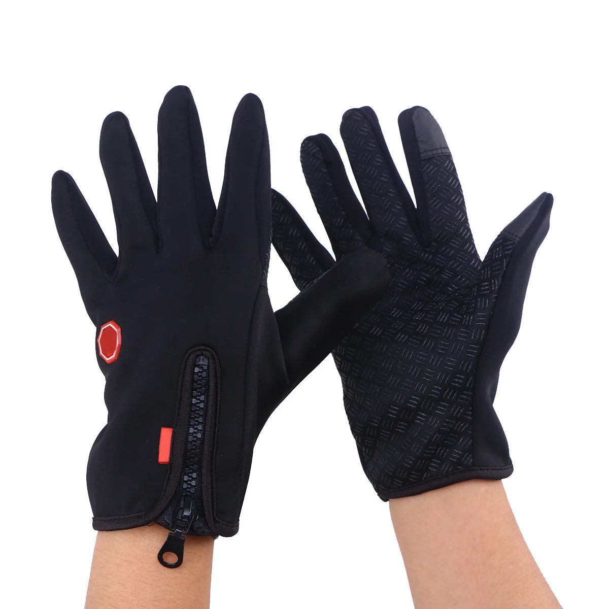 

1Pair Waterproof Touchscreen Gloves Adjustable Warm Cycling Gloves Bike Mitts for Outdoor Skiing Snowboarding Anti Slip