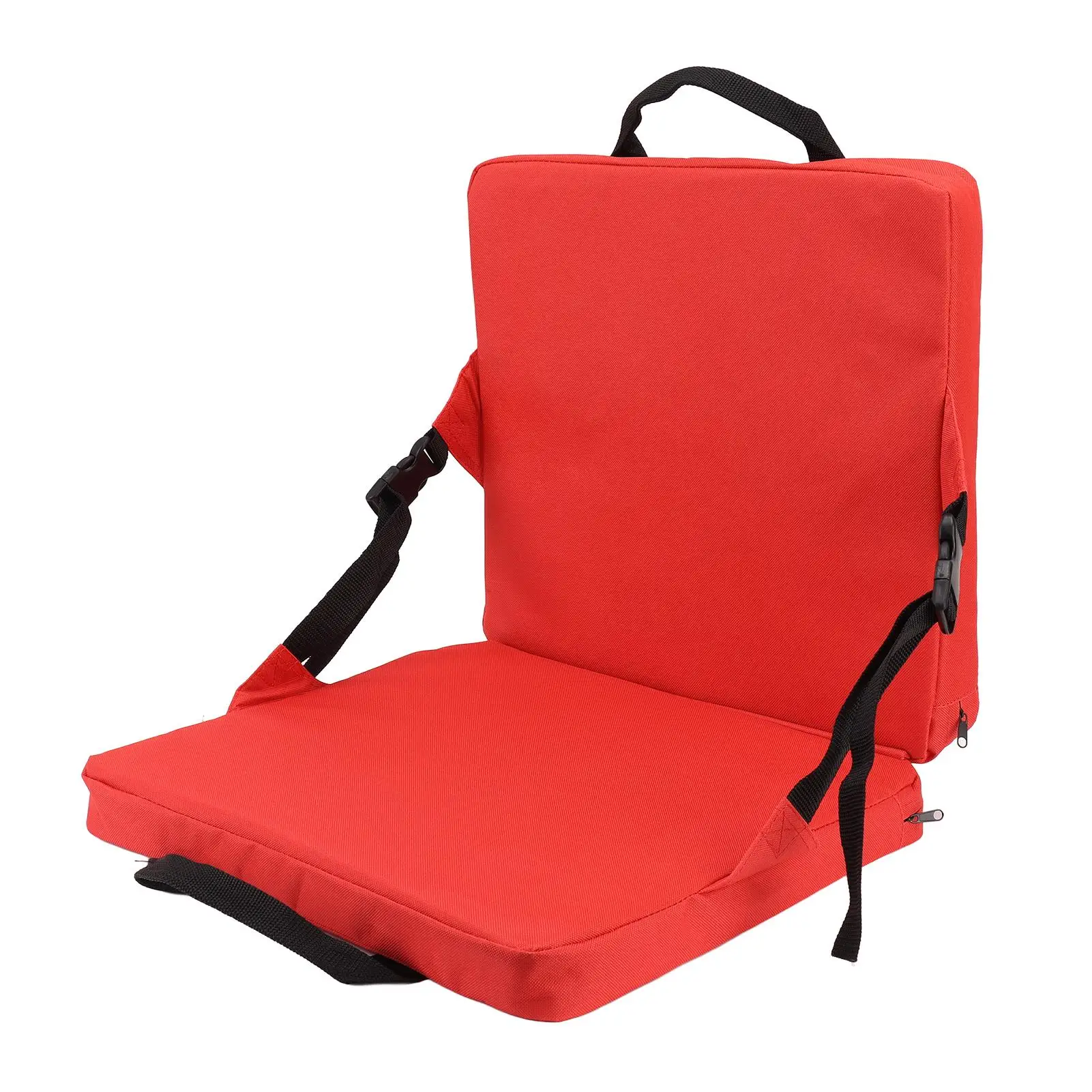 

Adjustable Foldable Stadium Seat Cushion with Storage Pocket - Comfortable Oxford Cloth Outdoor Chair