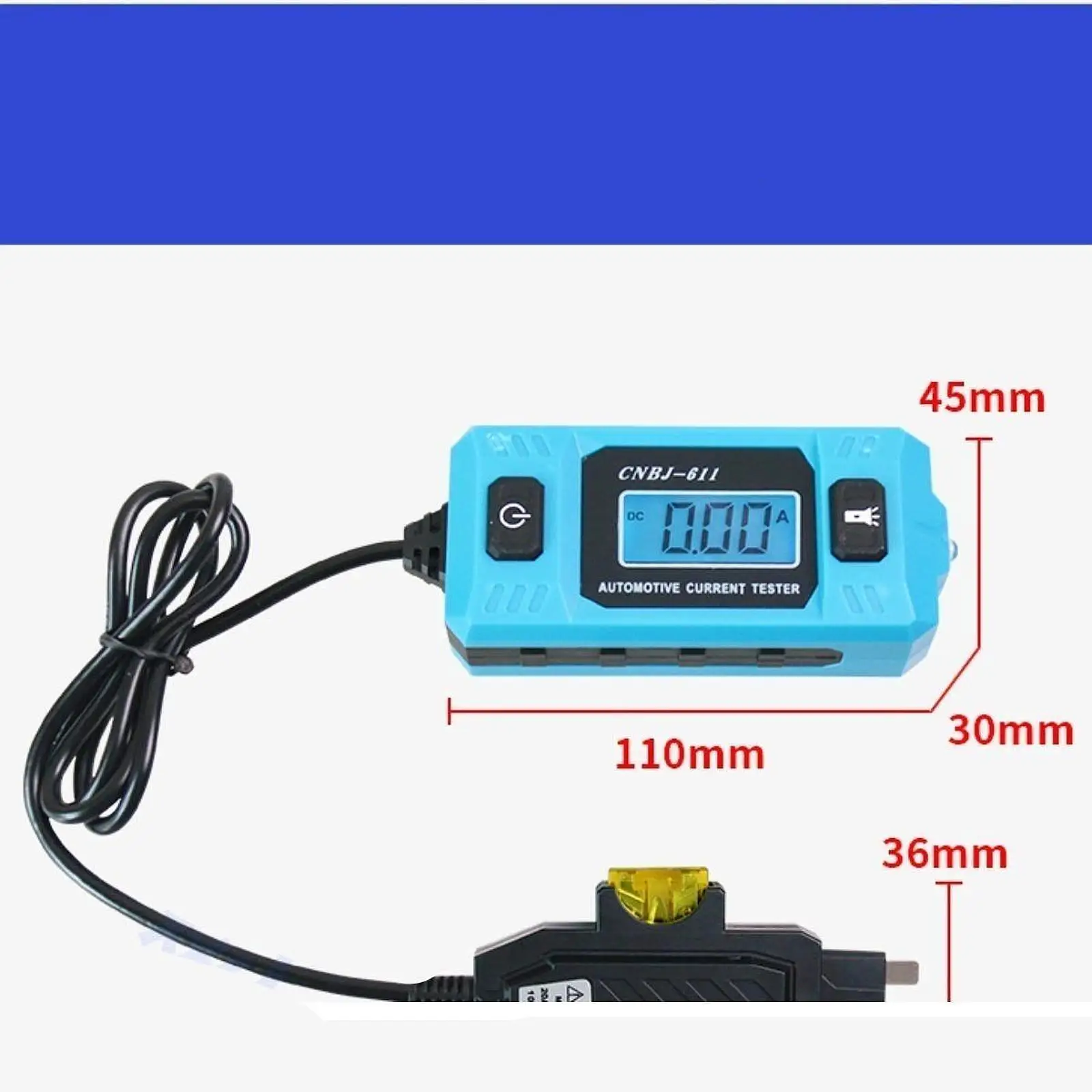 

Car Electrical Current Tester Portable Circuit Diagnostic Tool Digital Galvanometer Automotive Detector for Auto Care