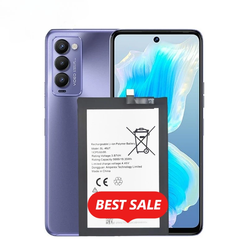 Batería BL-49JT para Tecno Camon 17 Pro/CG8/Camon 18P/CH7/Spark 8 Pro, batería de alta capacidad de repuesto con herramientas 4