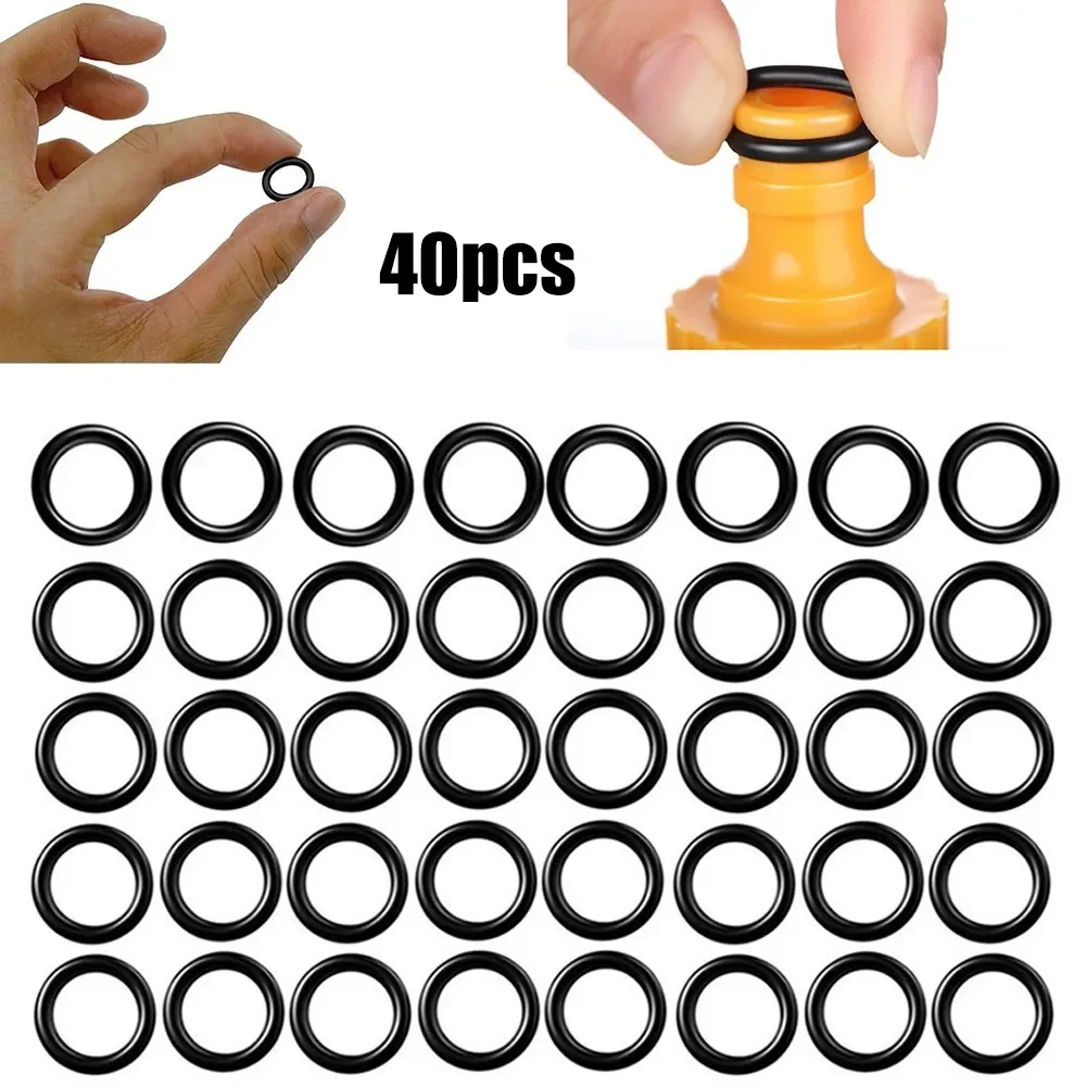 40pcs O Ring Sealing Rings 3/8 Inch Rubber Waterproof Gasket Garden Water Pipe Joint Seal Ring Washer Garden Water Connectors