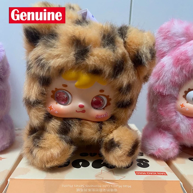 100% 정품 Xingbangyuan Sanxiaomao 사무엘 야옹 사랑스러운 순간 플러시 블라인드 박스 인형 장난감 선물 어린이 생일 크리스마스 선물