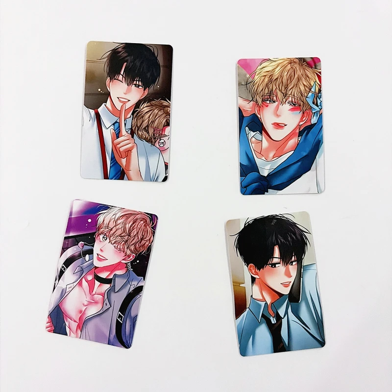 4Pcs/Set Korean BL Manhwa Hyung's Omega Photocards HD Printed Character Lomo Cards Perfect Gift for Webtoon Fans