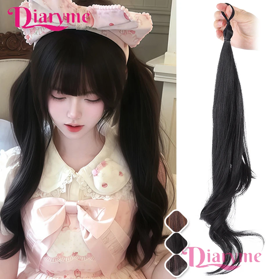 

Парик с вьющимся хвостиком Синтетический парик Эластичный стиль Волнистый вьющийся парик с хвостиком подходит для новичков на каждый день