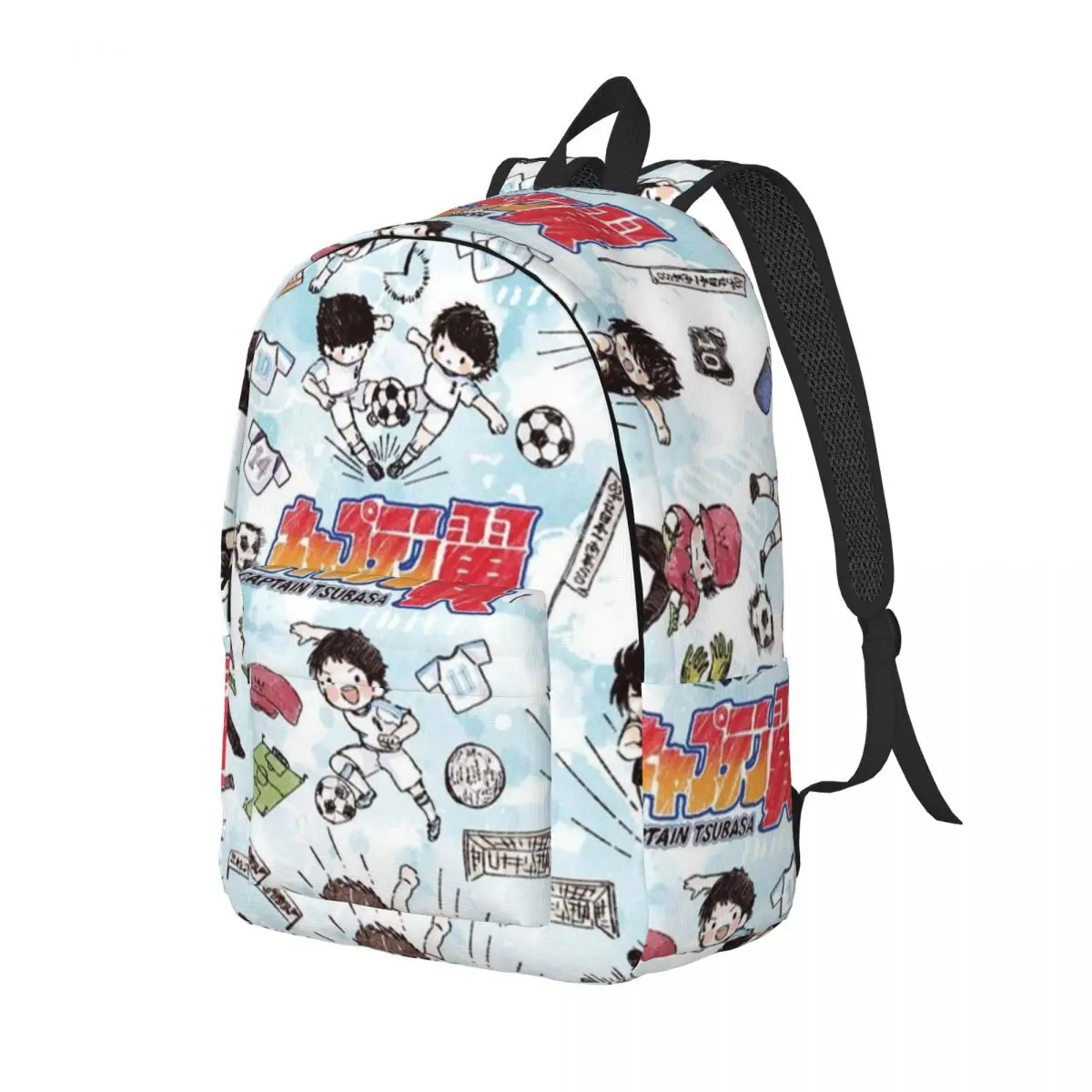 Captain Tsubasa Anime Cartoon Mochila, estudante da escola primária, mochila de futebol, menino e menina, mochila infantil, esportes