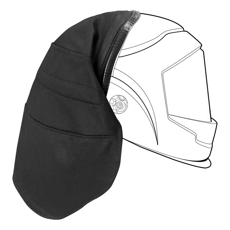 A83I-Welding Helmet Cover Cotton Safe Anti-Burn Welding Headgear Full Protection Neck Extended Headcover With Press Fit Seal