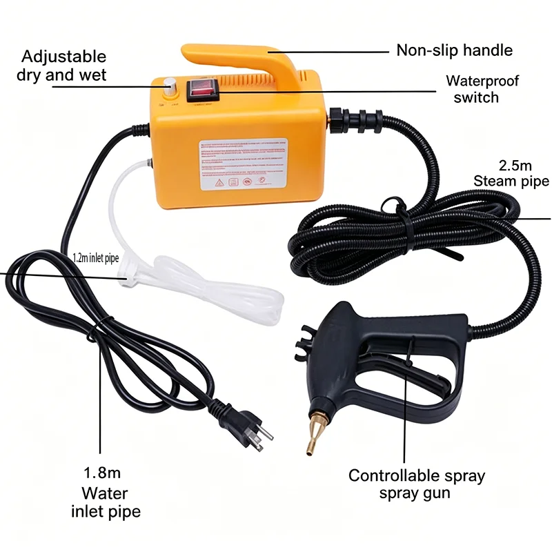 High Temperature High Pressure Mobile Cleaner, Steam Cleaning Machine, Portable Spray Washer, Ideal for Home, Car & Kitchen