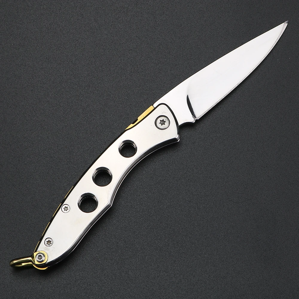 Aluminum Handle D2 Steel High Hardness Outdoor Knife Camping EDC Survival Knife Portable Folding Knife