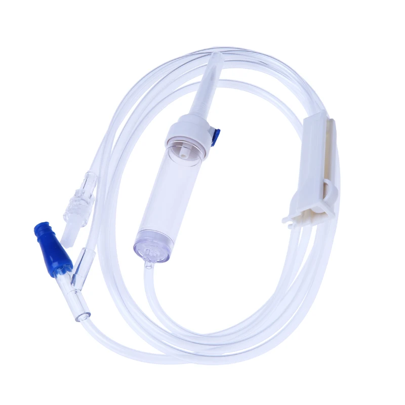 Administration Set With Three Way Stopcok Intravenous Giving Set 180cm Tube Medical Consumable