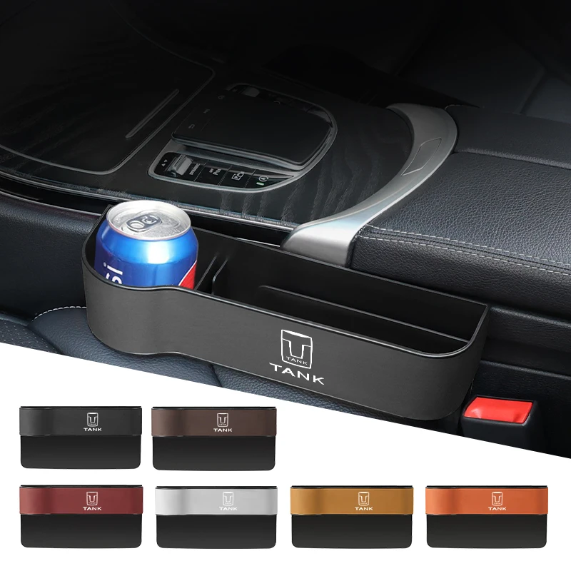 Leather Car Seat Gap Storage Box Console Side Slit Organizer For TANK Great Wall GWM WEY TANK 300 500 Tank300 Tank500