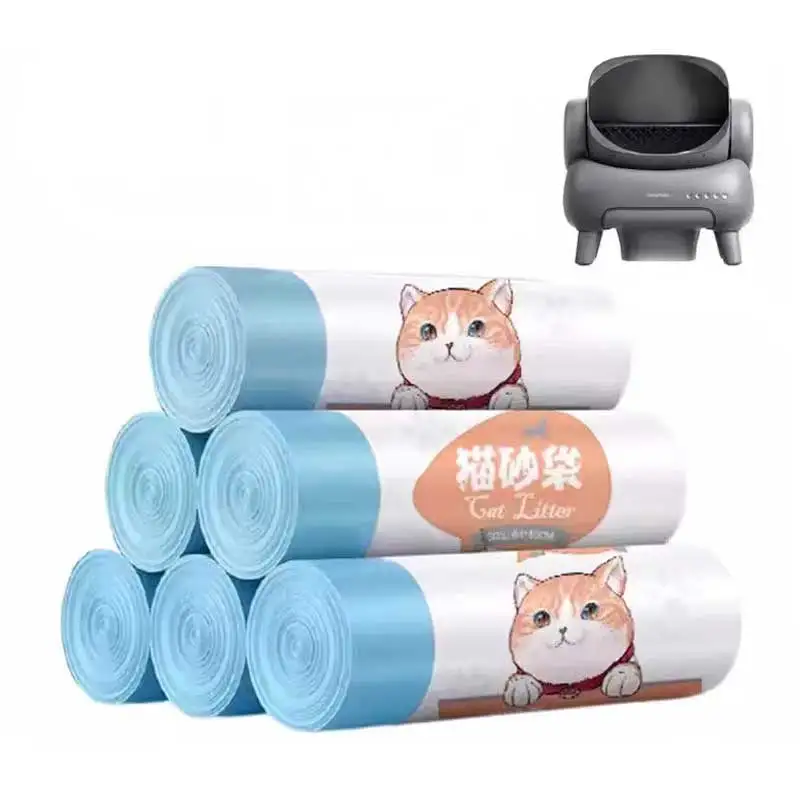 Sacos de Lixo para Caixa de Areia Inteligente Neakasa/CatLink com Cordão, Sacos Grossos para Coleta e Armazenamento de Fezes de Gato, Suprimentos para Animais de Estimação