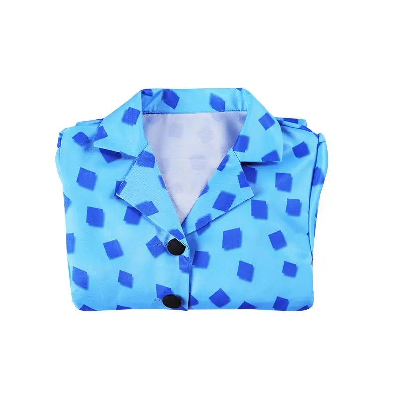 فستان أزرق مطبوع للتنكر، زي هالوين، مجموعة مستوحاة من فيلم ماتيلدا للأطفال، فستان قطعة واحدة مطبوع بالزهور للسيدات #2