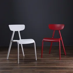 Nordic Dining Chair Kitchen Furniture Modern Minimalist Creative Household Plastic Dining Chairs Backrest Chair Ins Coffee Chair