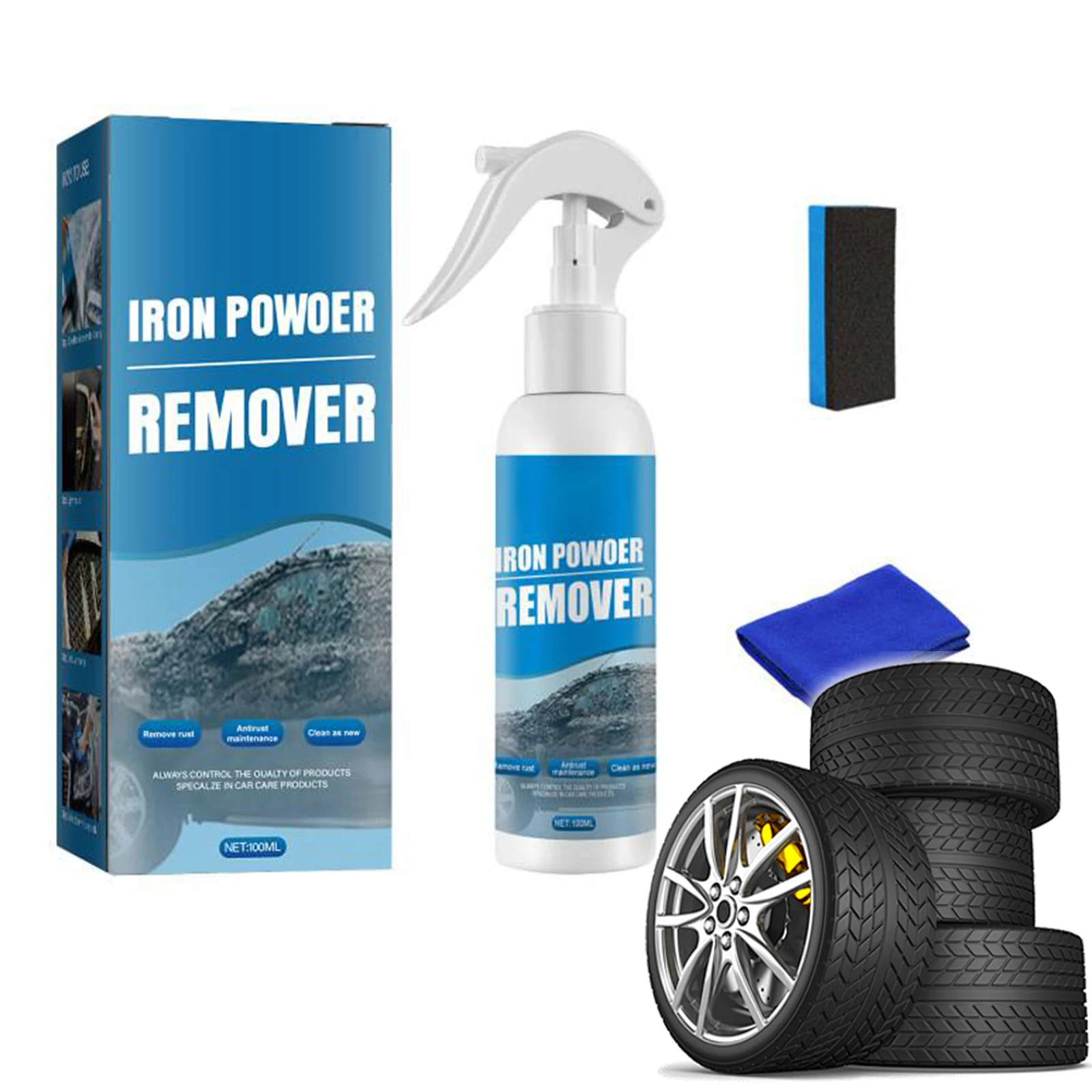 100 Ml Removedor Oxidation Spray Fast-Acting Car Rust Removal Spray Safe for Cleaning Metal Hardware Nuts Bolts Cars Use